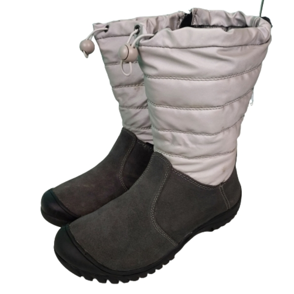 Sporto Ellie Grey Suede quilted waterproof insulated boots, women's size 8M,grey - Picture 2 of 9